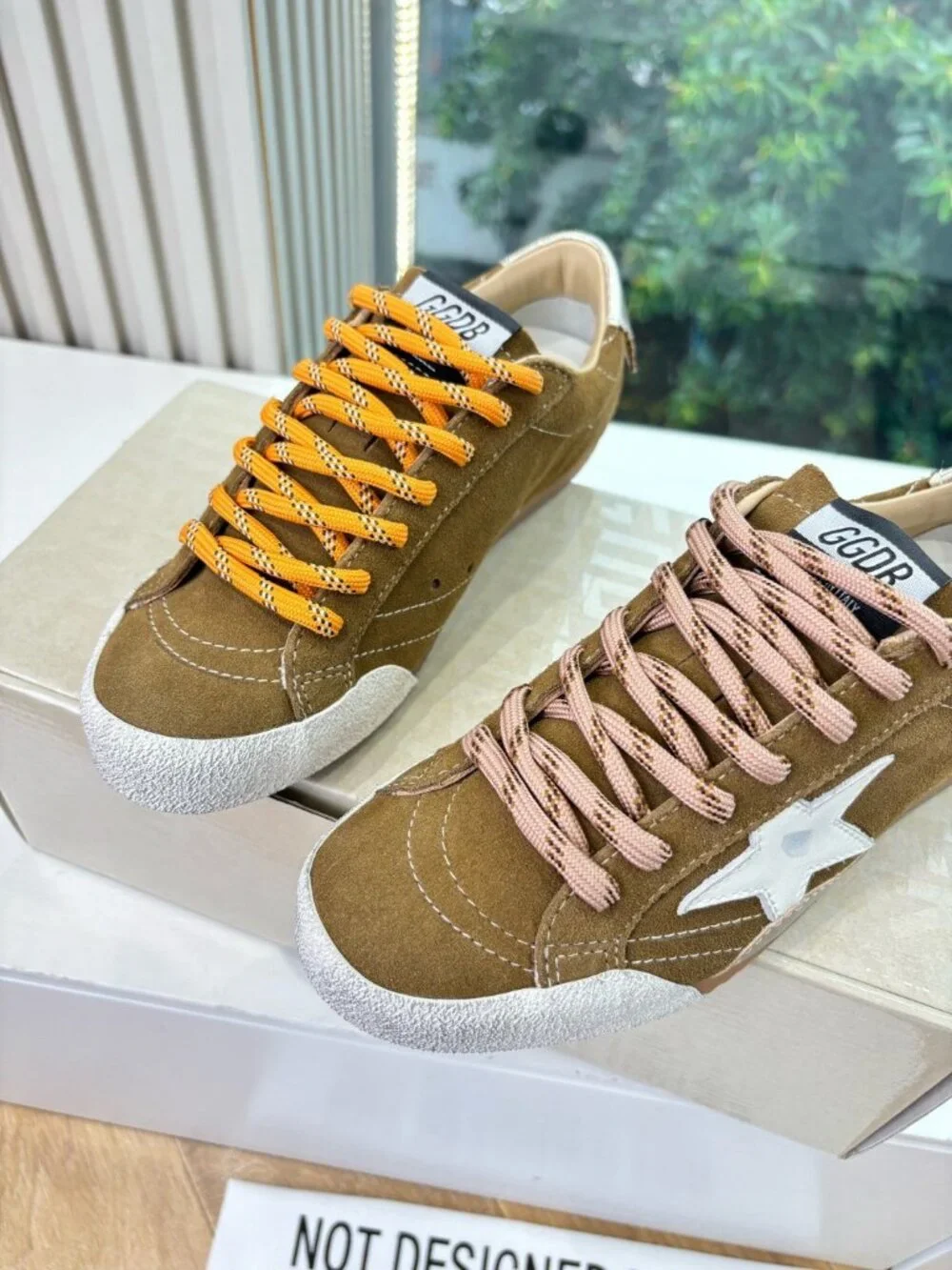 Golden Goose Tan Suede Star-Accent Sneakers - Picture 8 of 9